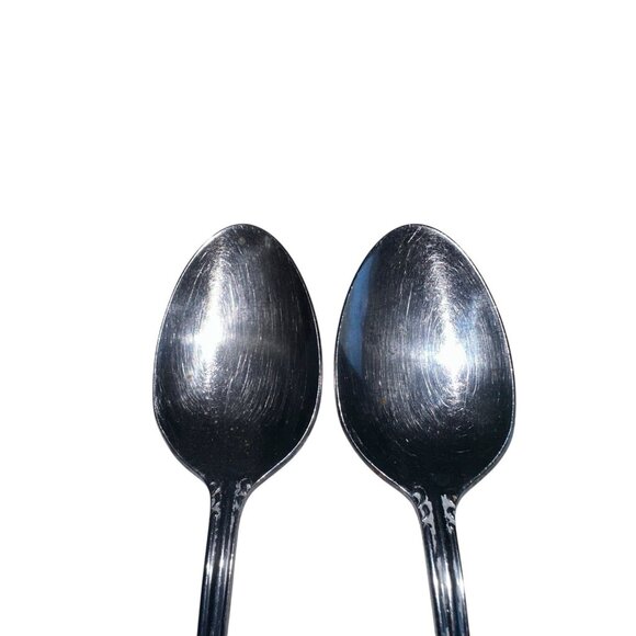 Vintage Stainless Charleston Classic Tablespoons Lot Of 2 Washington Forge Korea - Picture 3 of 6